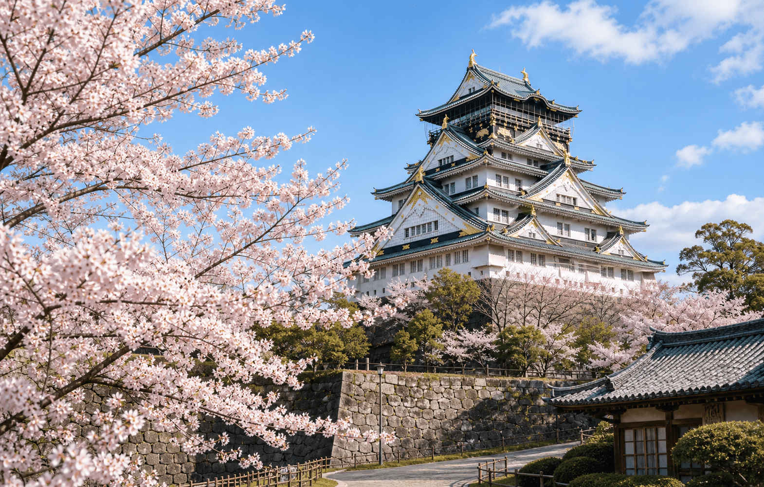 桜と日本の城